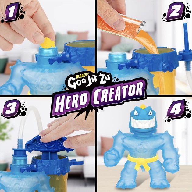 Zestaw do zabawy z rozciągliwymi figurkami GooJitZu Heroes of GooJitZu Tyro X-Ray Glow Creators (124570) (5029736084318) - obraz 8