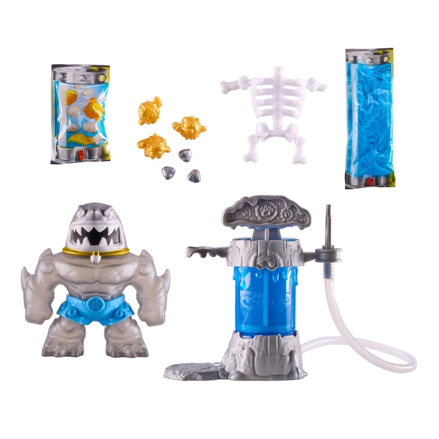 Zestaw do zabawy z rozciągliwymi figurkami GooJitZu Heroes of GooJitZu Trash X-Ray Glow Creators (124569) (5029736084325) - obraz 2