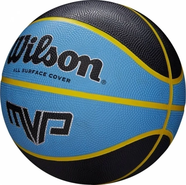 Баскетбольный мяч Wilson MVP 295 голубо-черно-желтый WTB9019XB07 Размер EU: 7 - изображение 2