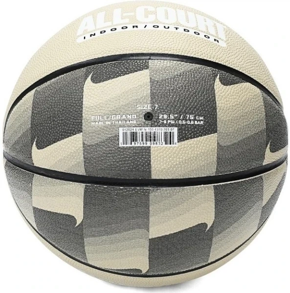 Баскетбольный мяч Nike EVERYDAY ALL COURT 8P GRAPHIC DEFLATED бежево-черный N.100.4370.703.07 Размер EU: 7 - изображение 4