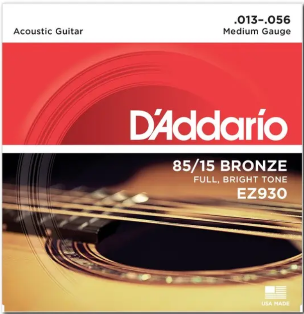 Струны для акустической гитары D'Addario EZ930 Bronze 85/15 - Фото 1 Струны для акустической гитары D'Addario EZ930 Bronze 85/15 - изображение 1