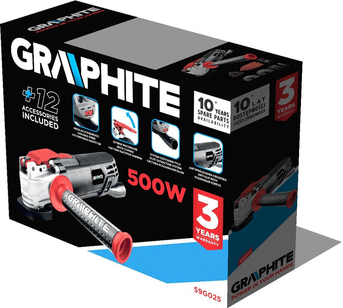 Narzędzie wielofunkcyjne Graphite 500 W 59G025 (5902062087836) - obraz 12