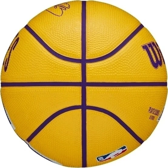 Баскетбольный мяч Wilson NBA PLAYER ICON MINI LEBRON JAMES желто-фиолетовый WZ4007201XB3 Размер EU: 3 - изображение 4
