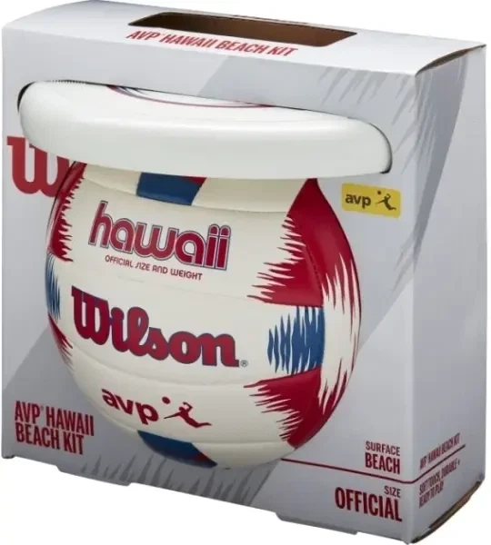 Пляжный набор (волейбольный мяч и фрисби) Wilson HAWAII AVP бело-красно-синий WTH80219KIT Размер EU: 5 - изображение 4