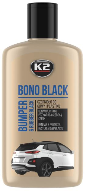 Чорнило для гуми та пластику K2 Bono Black 250 мл (5906534019738) - зображення 1
