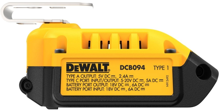 Zestaw do ładowania DeWalt DCB094K z adapterem USB 5A - obraz 5