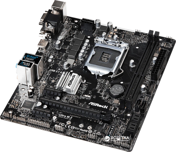 マザーボード Asrock B360M LGA1151 Материнская плата ASRock B360M-HDV (s1151, Intel B360, PCI-Ex16