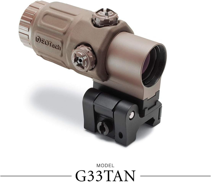 Увеличитель (прицел) EOTech G33 Gen III 3x STS совместимый с MIL-STD-1913 / 1" Weaver угол обзора 7.3° Коричневый (G33.STSTAN) - изображение 4