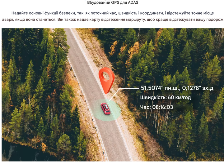 Автомобільний відеореєстратор 70mai Dash Cam 4K A810 4K UHD GPS Wi-Fi ADAS HDR - изображение 10