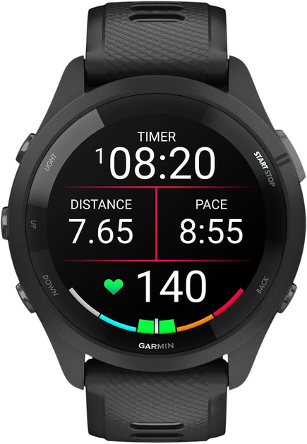 Smartwatch Garmin Forerunner 265 46mm Black/Powder Gray (753759313715) - obraz 2
