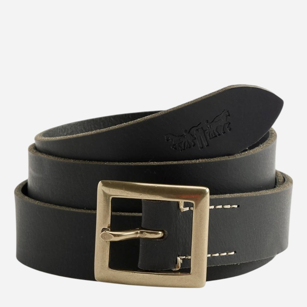 Ремінь з натуральної шкіри Levi`s 004C0-0000 95 см Чорний (7626725918623) - зображення 1