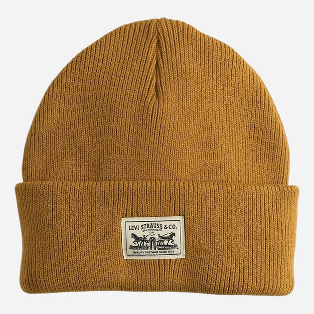 Czapka beanie Levi`s 000J4-0015 One Size Musztardowa - obraz 1