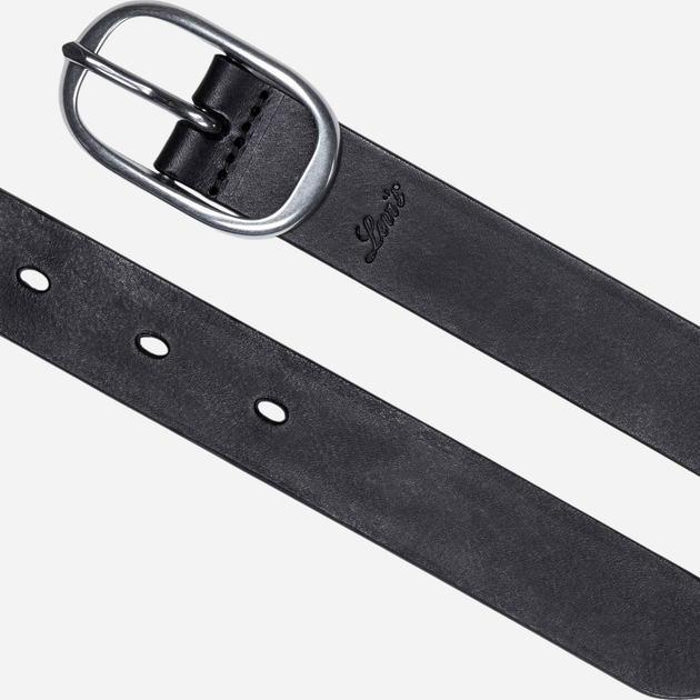 Ремінь з натуральної шкіри Levi`s 002G7-0001 95 см Чорний (7626725871089) - зображення 2