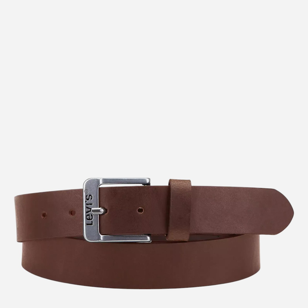 Ремінь з натуральної шкіри Levi`s 38016-0123 110 см Темно-коричневий (7613369294053) - зображення 1