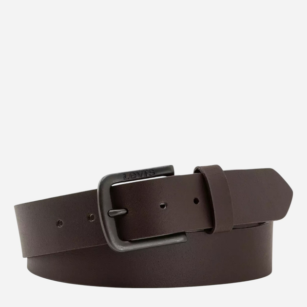 Ремінь з натуральної шкіри Levi`s 38019-0152 85 см Темно-коричневий (7613417340718) - зображення 1
