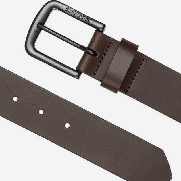 Ремінь з натуральної шкіри Levi`s 38019-0152 110 см Темно-коричневий (7613417340763) - зображення 2