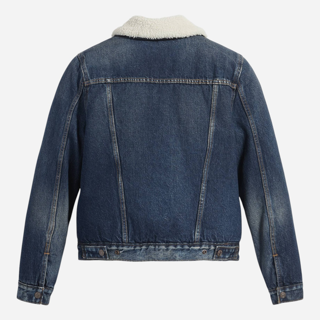 Kurtka jeansowa damska z futerkiem Levi`s 36136-0063 XXS Niebieska - obraz 5