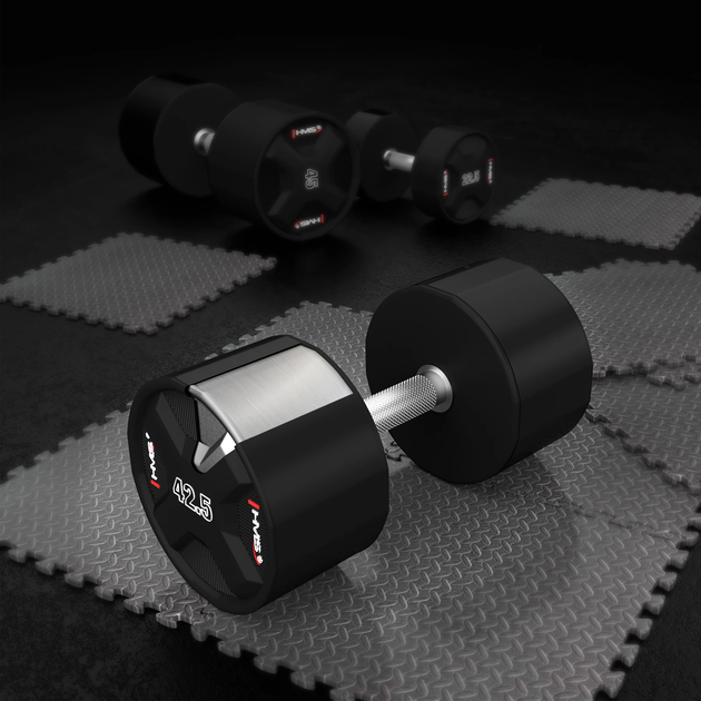 Гантель HMS HPC CPU поліуретанова 42.5 кг Black (5907695509441) - зображення 4
