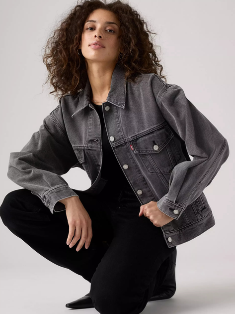 Джинсова куртка жіноча Levi`s A1743-0000 S Графітова (5400970844836) - зображення 3