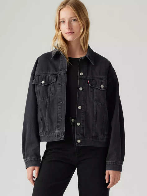 Джинсова куртка жіноча Levi`s A1743-0044 XS Чорна (5401157458105) - зображення 1