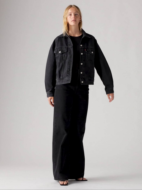 Джинсова куртка жіноча Levi`s A1743-0044 XS Чорна (5401157458105) - зображення 3