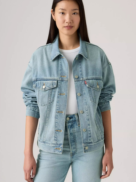 Джинсова куртка жіноча Levi`s A1743-0140 M Блакитна (5401187377902) - зображення 3