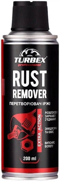 Преобразователь ржавчины Turbex Professional Rust-Remover 200 мл (TR00051) - Фото 1 Преобразователь ржавчины Turbex Professional Rust-Remover 200 мл (TR00051) - изображение 1