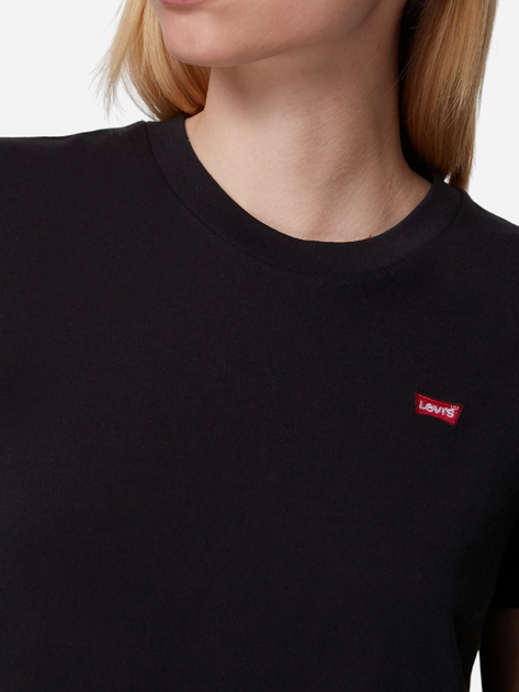 Футболка бавовняна жіноча Levi`s 39185-0008 XL Чорна (5400599010674) - зображення 4