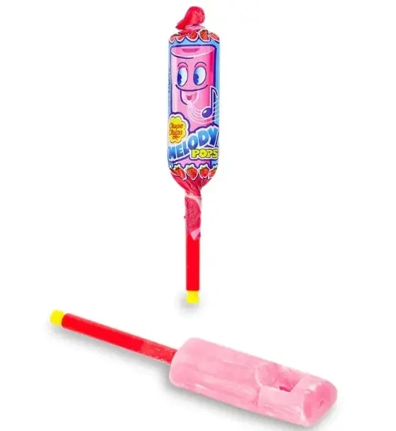 Леденец-свисток Chupa Chups Melody Pop Strawberry со вкусом