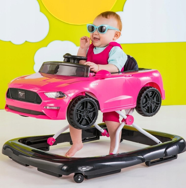 Chodzik Bright Starts Ford Mustang 3 w 1 Różowy (0074451112124) - obraz 11