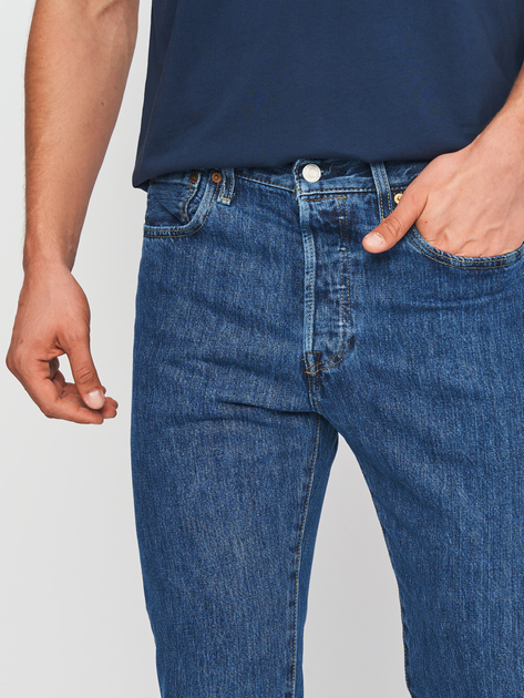 Джинси Regular fit чоловічі Levi's 501 Original Fit 00501-0114 33-32 Сині (5412456008397) - зображення 4