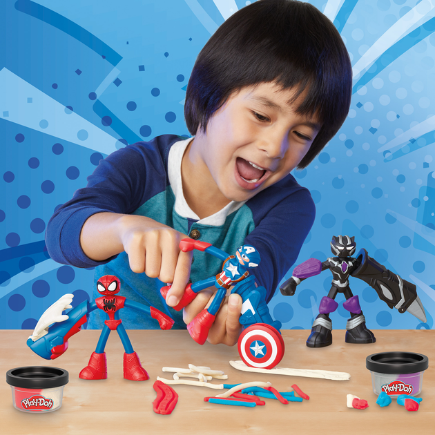 Zestaw kreatywny z masą plastyczną Hasbro Play-Doh Marvel Przygody bohaterów (G0333) - obraz 8