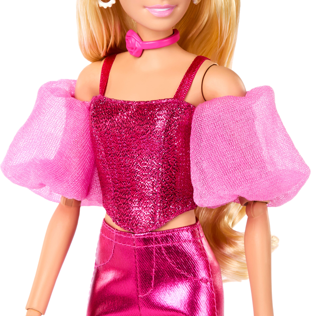 Lalka Barbie Metaliczny różowy strój z gorsetem i dodatkami (JFP40) (0194735303083) - obraz 5