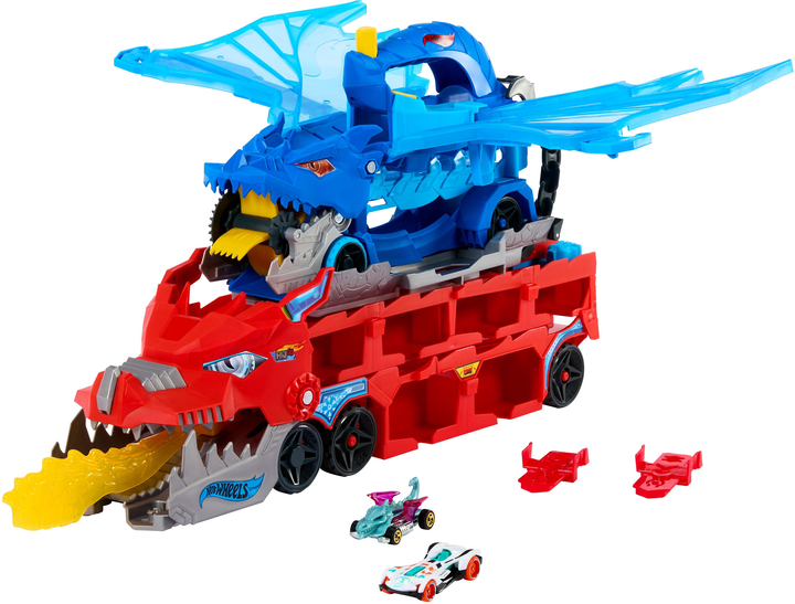 Транспортер-трансформер Hot Wheels Два дракони (JBM72) (0194735264179) - зображення 2