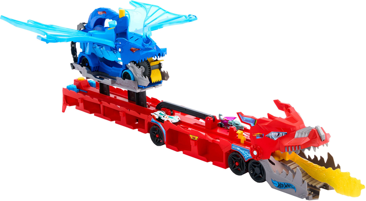 Транспортер-трансформер Hot Wheels Два дракони (JBM72) (0194735264179) - зображення 3