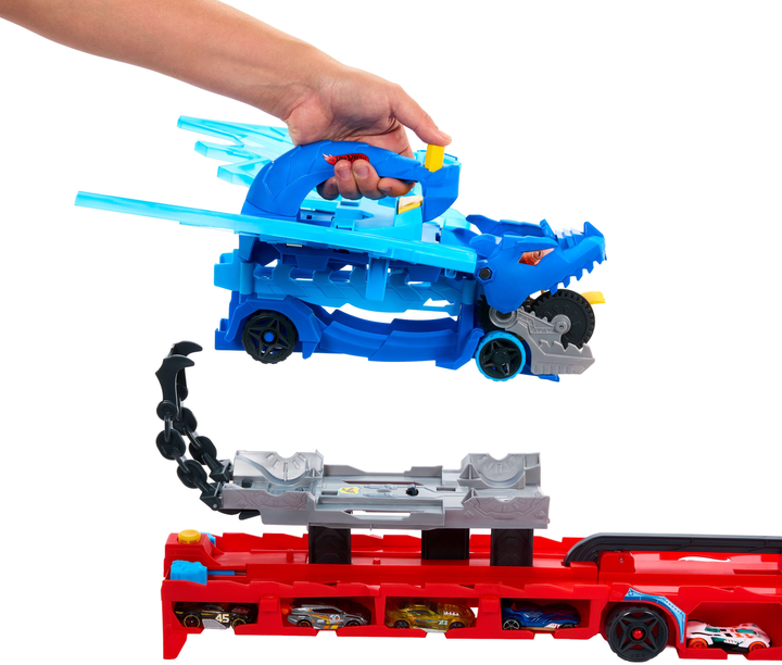 Транспортер-трансформер Hot Wheels Два дракони (JBM72) (0194735264179) - зображення 5
