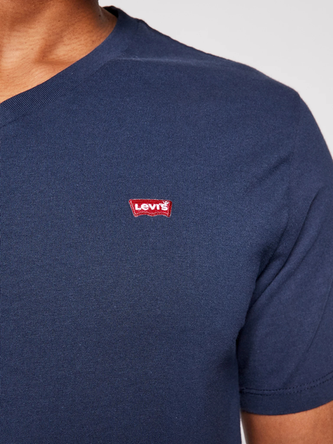 Koszulka męska bawełniana Levi's Original Hm Vneck 85641-0002 S Granatowa (5400816654872) - obraz 4