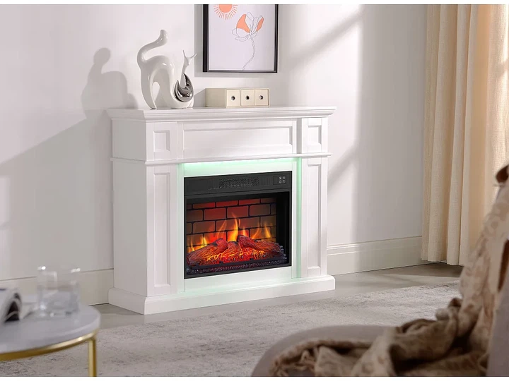 Каминокомплект ArtiFlame Linz AF23BS белый с LED подсветкой эффект живого пламени со звуком и обогревом - изображение 9