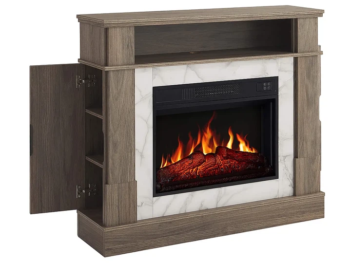 Каминокомплект ArtiFlame For Living AF23S дуб серый эффект живого пламени со звуком и обогревом - изображение 4