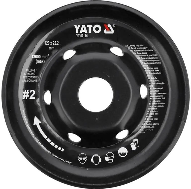 Tarnik promieniowy YATO 120 nr2 na szlifierkę kątową (YT-59156) - obraz 1
