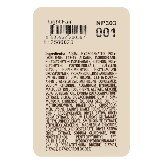 Консилер для обличчя стійкий Neverti Radiant Creamy Cover Conealer з вітаміном Е 10 мл (NP303), 001 Light Fair - изображение 4