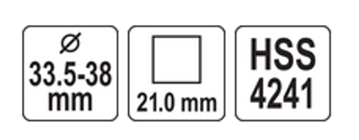 Rozwiertak do otworów YATO nastawny HSS 33.5-38, 310 mm (YT-28965) - obraz 4