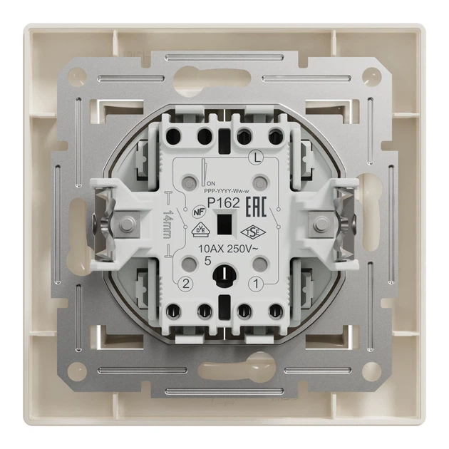 Вимикач двоклавішний Schneider Electric Asfora кремовий EPH0300123 - зображення 3