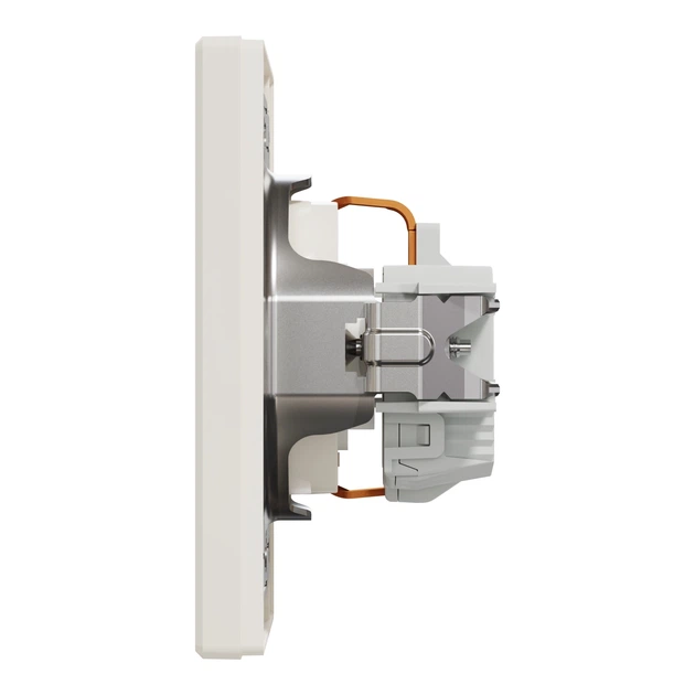 Розетка Schneider Electric Asfora з заземленням з зах. шторками кремова EPH2900223 - зображення 7