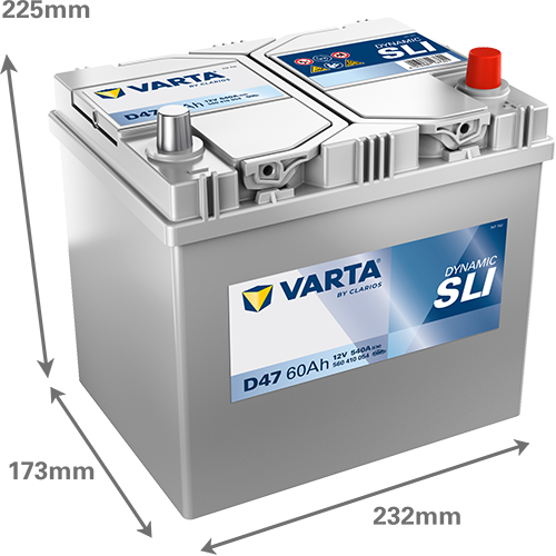 Автомобильный аккумулятор Varta Blue Dynamic 60А Ев (-/+) ASIA D47 (540EN) (560410054) - изображение 2
