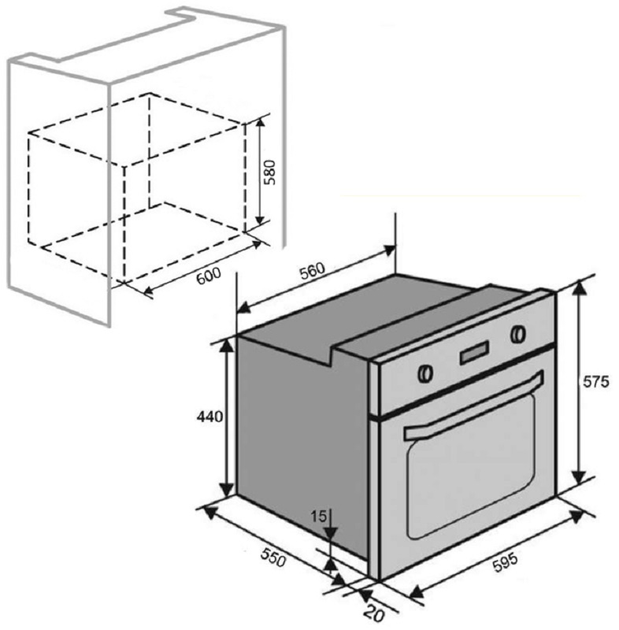Духова шафа електрична Ventolux BRISTOL 6 MT (BK) - зображення 8