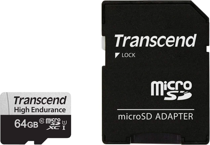 Карта памяти Transcend High Endurance 350V microSDXC 64GB UHS-I U1