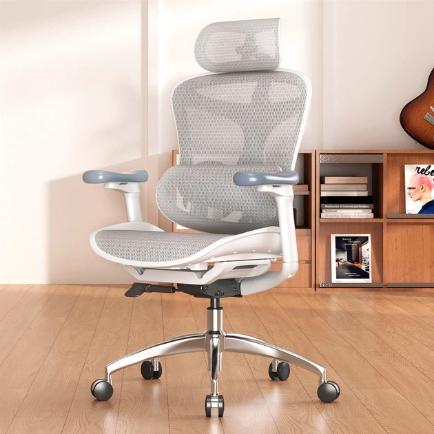 Fotel biurowy SIHOO DORO C300L Mesh White (DORO-C300L-A3-102) - obraz 5