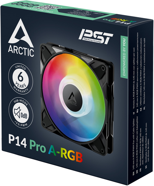 Wentylator Arctic P14 Pro A-RGB Black (ACFAN00315A) - obraz 8