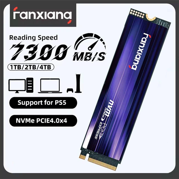 SSD диск Fanxiang S880 1TB 7300/6400MB/s SSD NVMe M.2 2280 PCIe